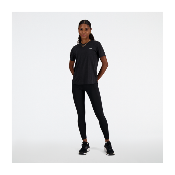 New Balance Women's Athletics T-Shirt Black Heather