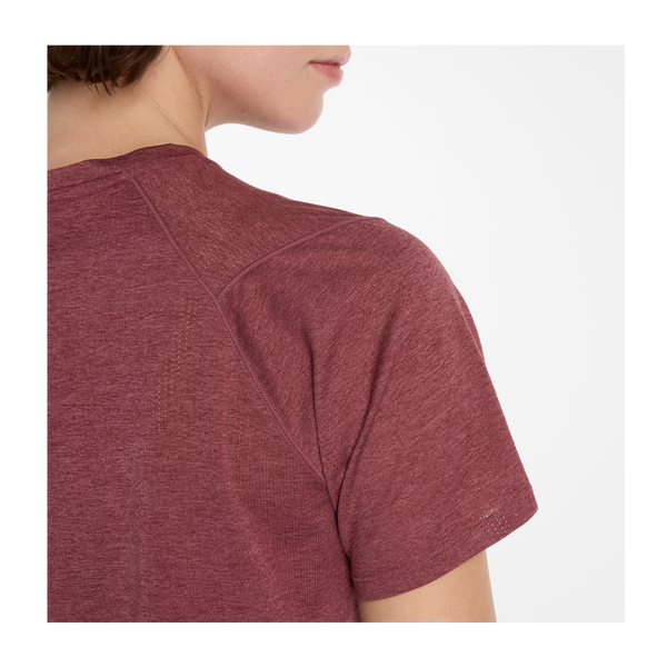 New Balance Women's Athletics T-Shirt Wash Burgundy Heather