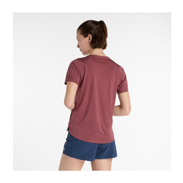 New Balance Women's Athletics T-Shirt Wash Burgundy Heather