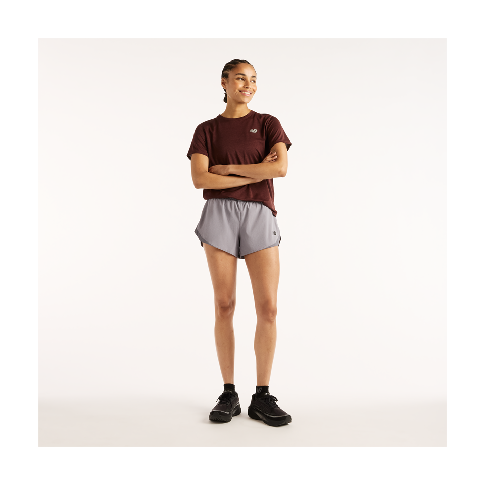 New Balance Women's RC Essential T-Shirt Cherry Leather