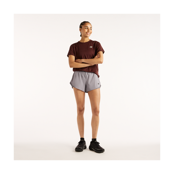 New Balance Women's RC Essential T-Shirt Cherry Leather
