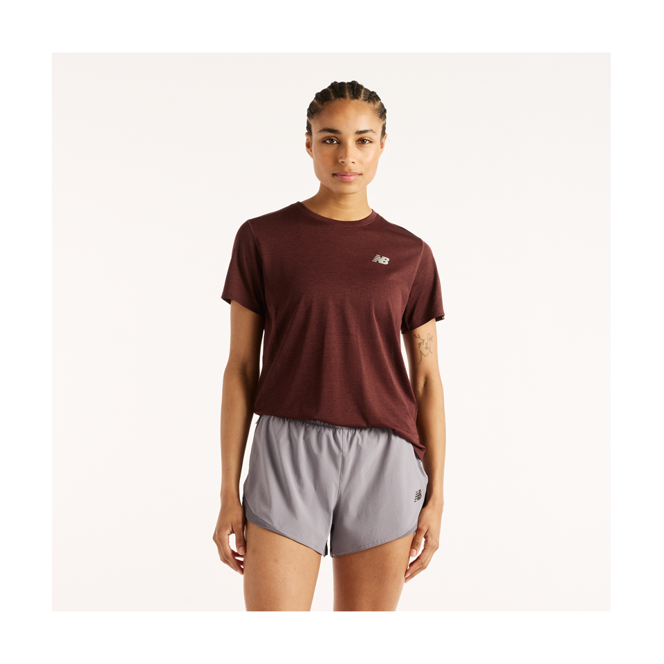 New Balance Women's RC Essential T-Shirt Cherry Leather