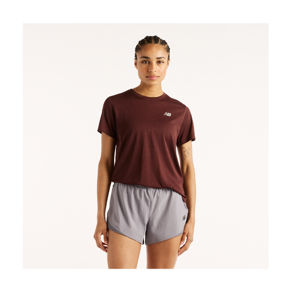 New Balance Women's RC Essential T-Shirt Cherry Leather