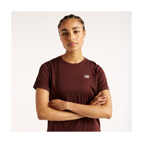 New Balance Women's RC Essential T-Shirt Cherry Leather