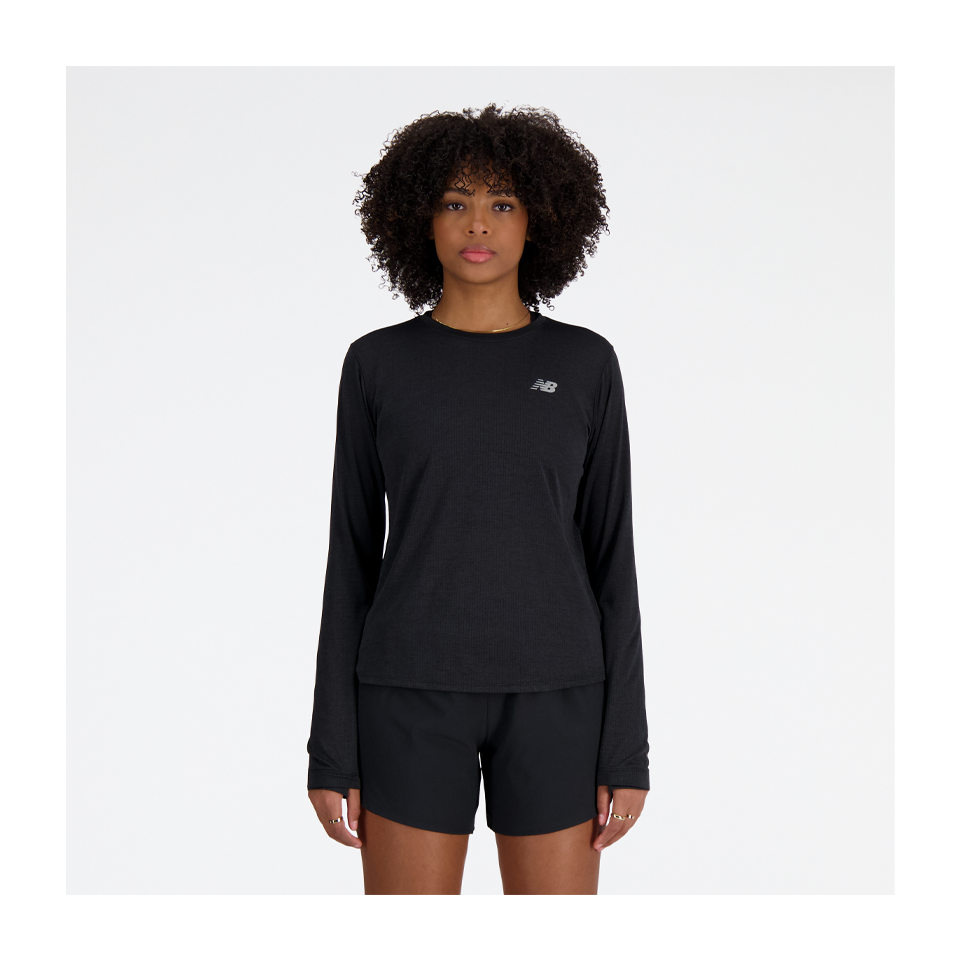 New Balance Women's Athletics Long Sleeve Black Heather Main image