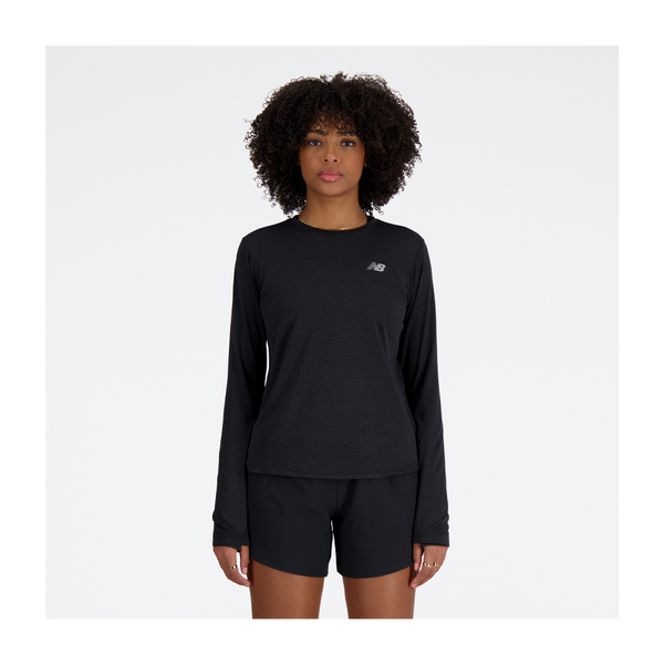 New Balance Women's Athletics Long Sleeve Black Heather