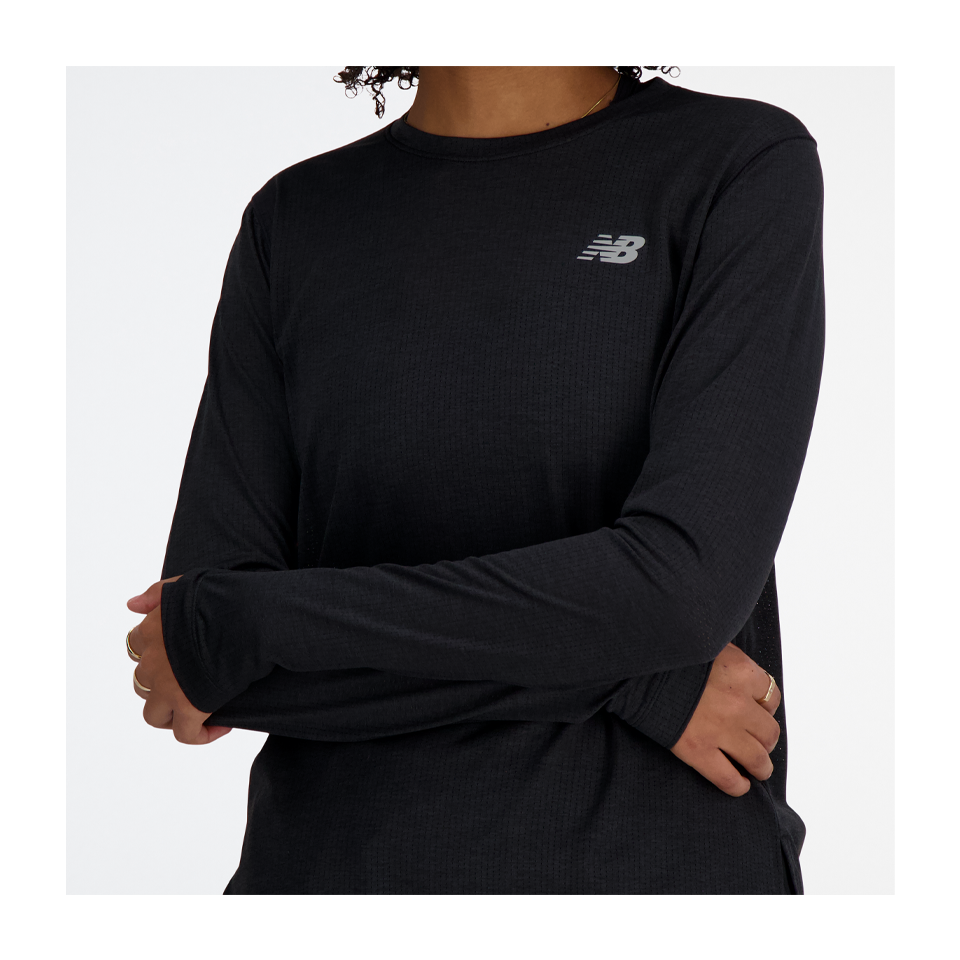 New Balance Women's Athletics Long Sleeve Black Heather
