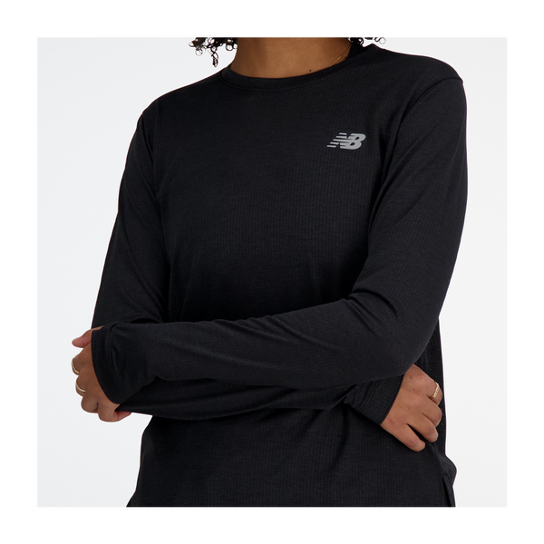 New Balance Women's Athletics Long Sleeve Black Heather