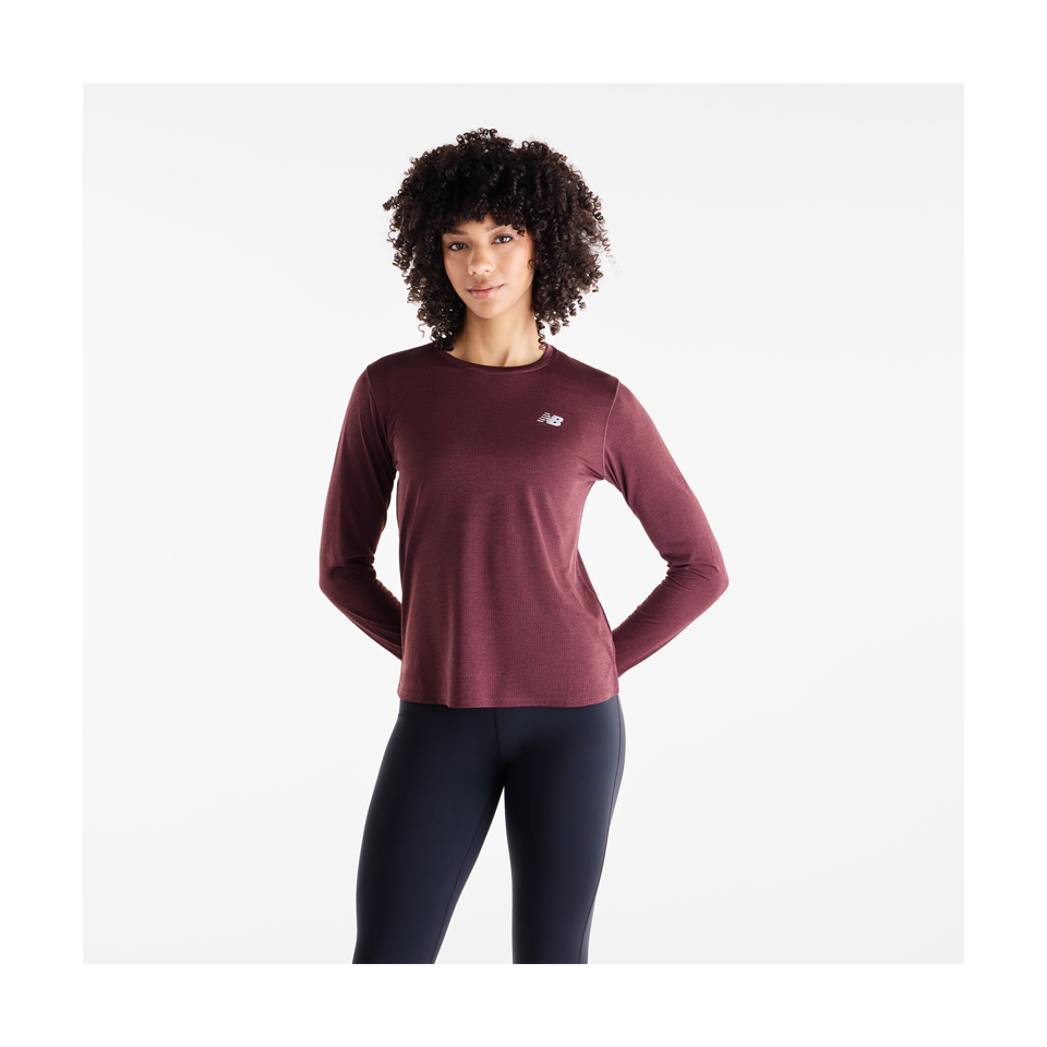New Balance Women's RC Essential Long Sleeve Cherry Leather