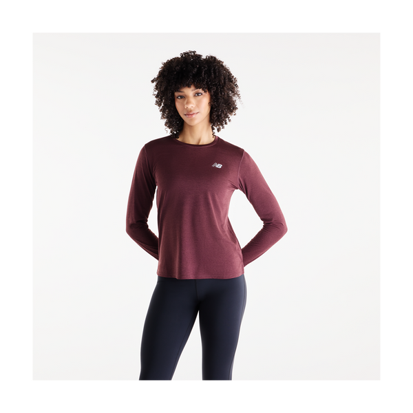 New Balance Women's RC Essential Long Sleeve Cherry Leather