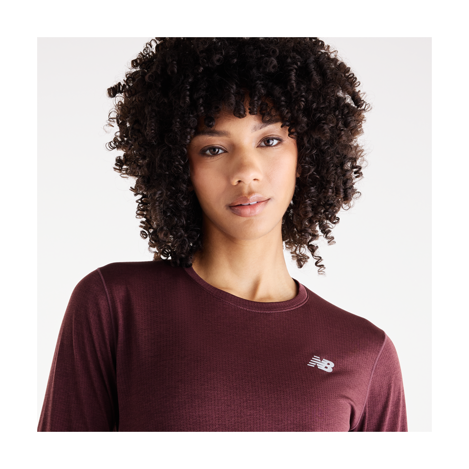 New Balance Women's RC Essential Long Sleeve Cherry Leather