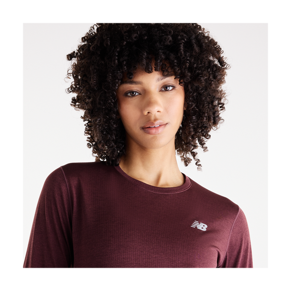 New Balance Women's RC Essential Long Sleeve Cherry Leather