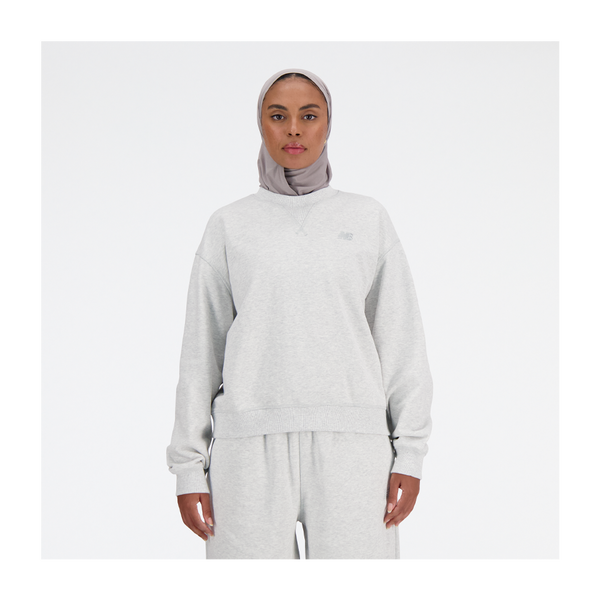 New Balance Women's Athletics French Terry Crew Ash Heather