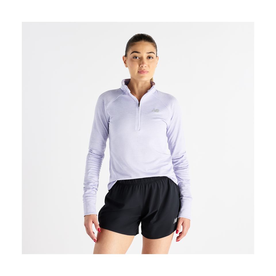 New Balance Women's RC Essential Heat Grid 1/2 Zip Smoked Violet