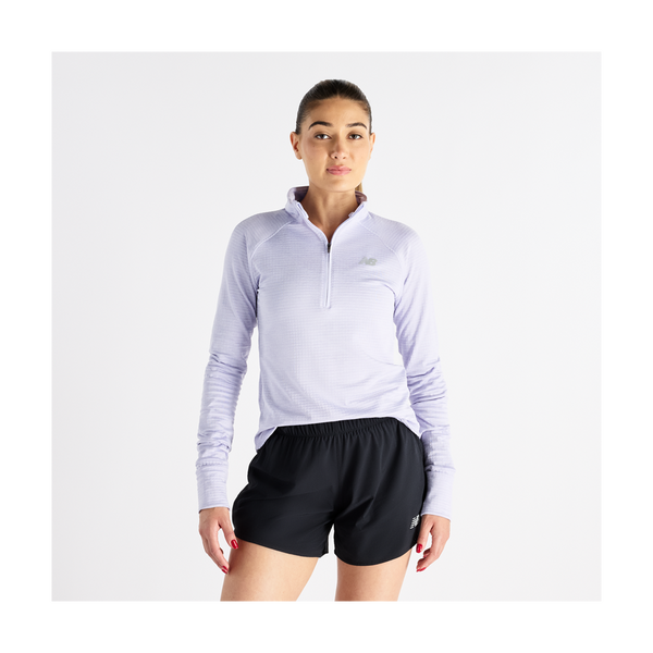 New Balance Women's RC Essential Heat Grid 1/2 Zip Smoked Violet