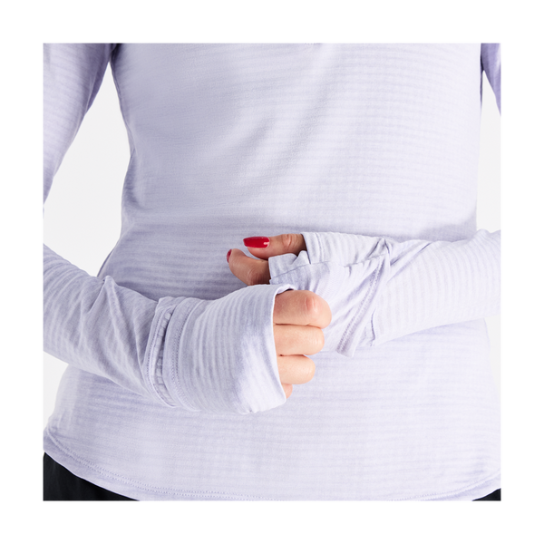 New Balance Women's RC Essential Heat Grid 1/2 Zip Smoked Violet