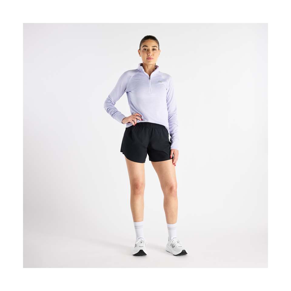 New Balance Women's RC Essential Heat Grid 1/2 Zip Smoked Violet Secondary image
