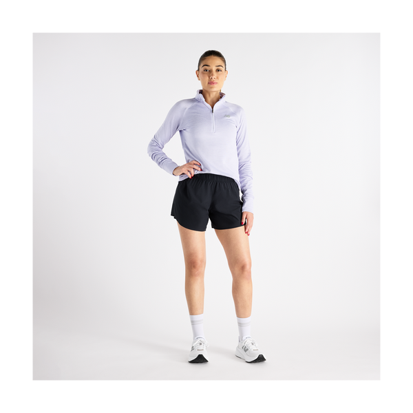 New Balance Women's RC Essential Heat Grid 1/2 Zip Smoked Violet