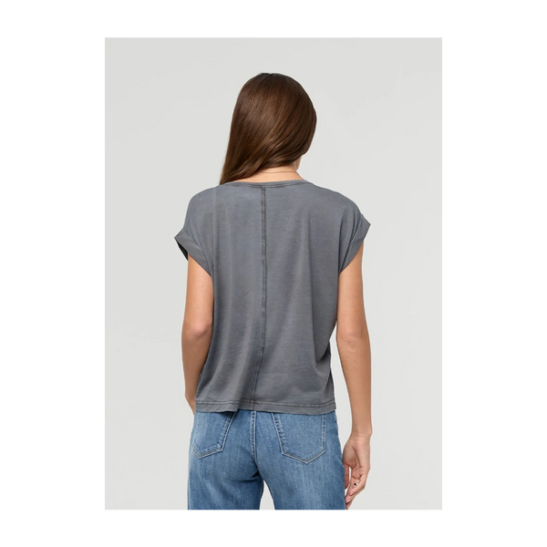 DUER Women's PurePima Dolman V-Neck Washed Grey