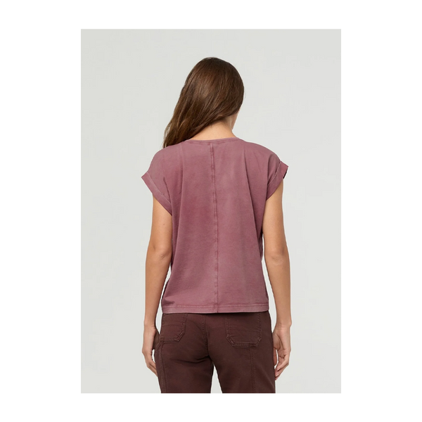 DUER Women's PurePima Dolman V-Neck Washed Dusty Rose