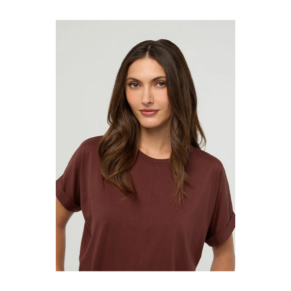 DUER Women's PurePima Dolman Tee Chestnut