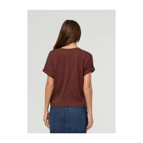 DUER Women's PurePima Dolman Tee Chestnut