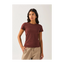 DUER Women's PurePima Slim Crew Chestnut