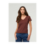 DUER Women's PurePima Slim V-Neck Chestnut