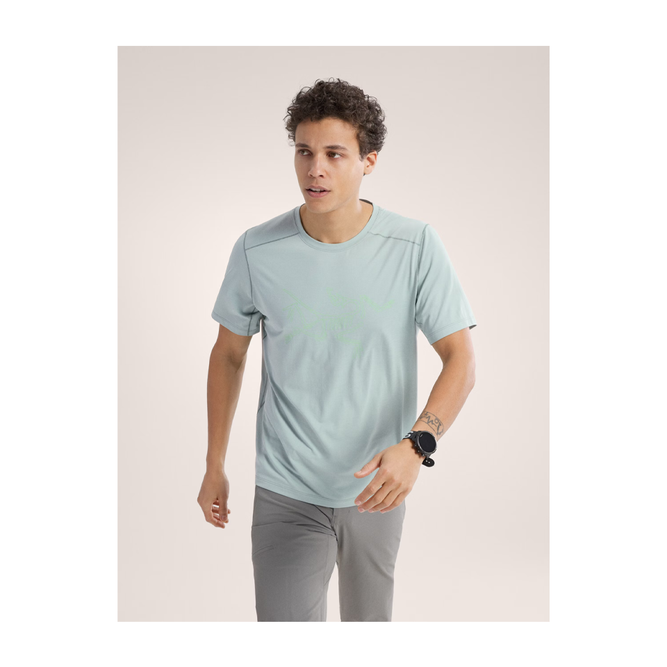 Arc'teryx Men's Cormac Logo Shirt SS Stone Green Heather Arc'teryx Men's Cormac Logo Shirt SS Stone Green Heather