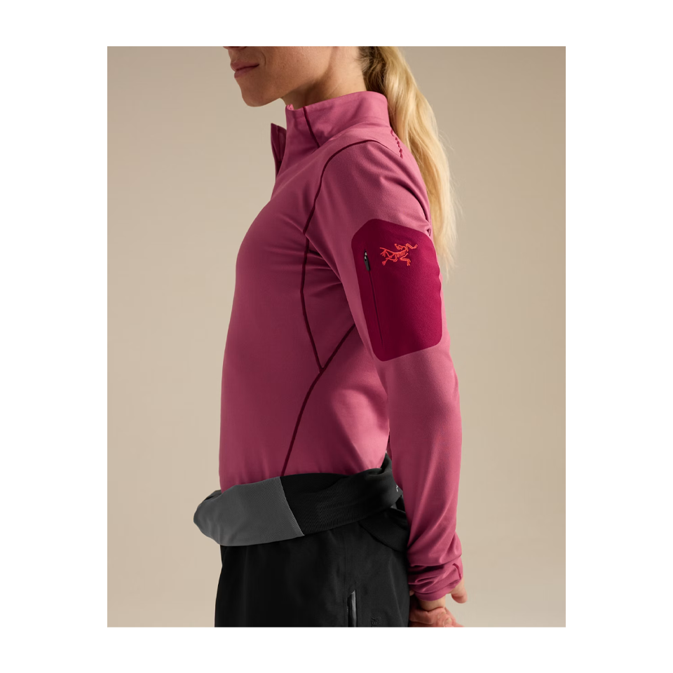 Arc'teryx Women's Rho Zip Neck LT Rene/Rene/Rocket