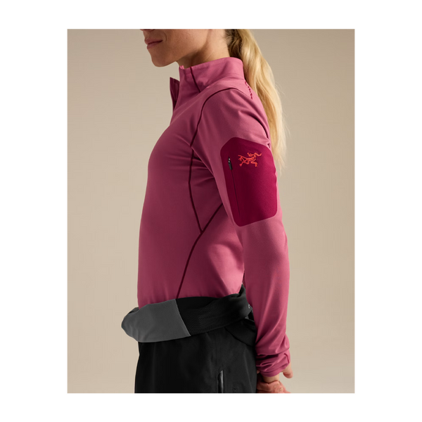 Arc'teryx Women's Rho Zip Neck LT Rene/Rene/Rocket