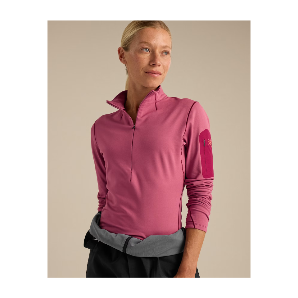Arc'teryx Women's Rho Zip Neck LT Rene/Rene/Rocket