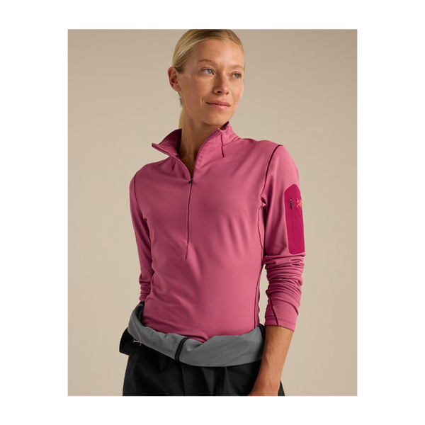 Arc'teryx Women's Rho Zip Neck LT Rene/Rene/Rocket