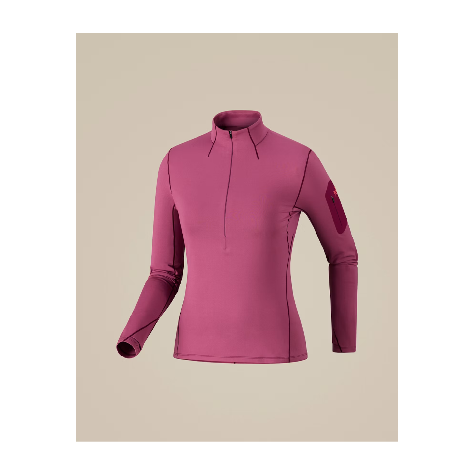 Arc'teryx Women's Rho Zip Neck LT Rene/Rene/Rocket