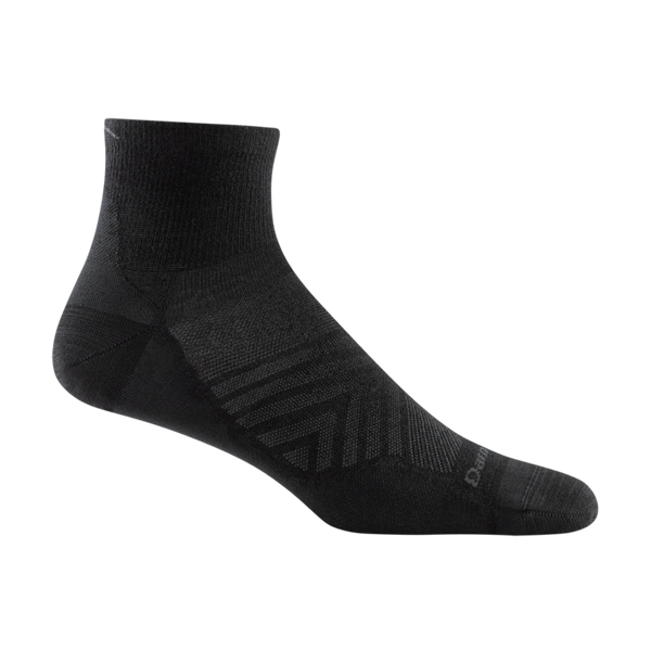 Darn Tough Men's Run Quarter Ultra-Lightweight Running Sock Black
