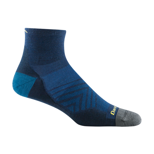 Darn Tough Men's Run Quarter Ultra-Lightweight Running Sock Eclipse