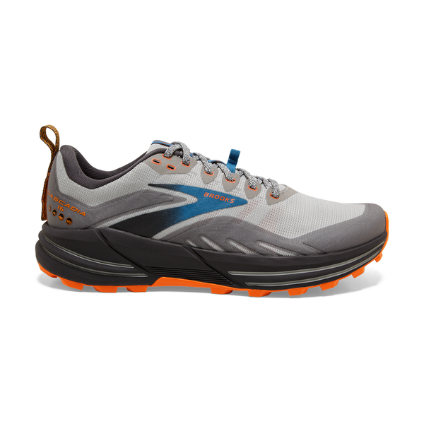 Brooks Men's Cascadia 16 Oyster Mushroom/Alloy/Orange
