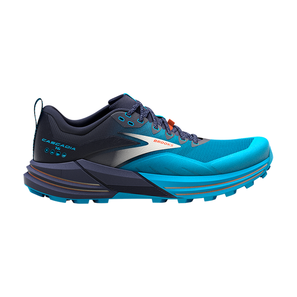Brooks Men's Cascadia 16 Peacoat/Atomic Blue/Rooibos