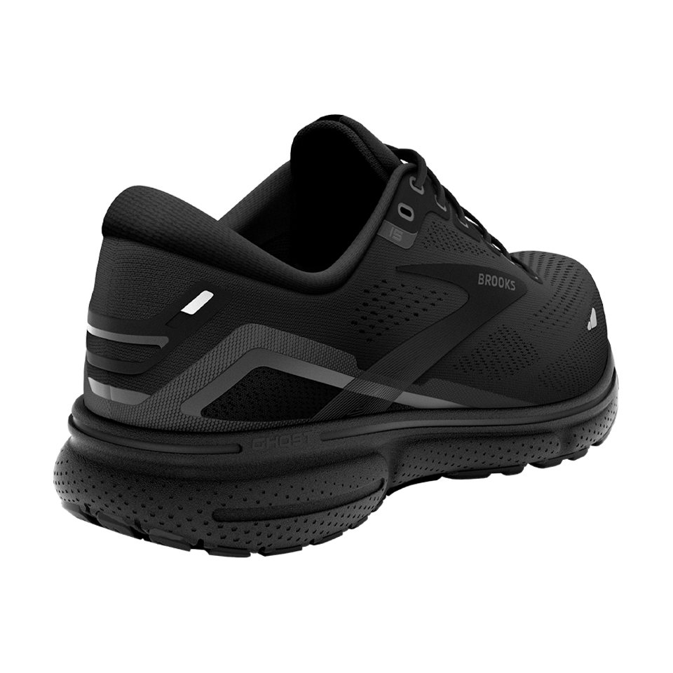 Brooks Men s Ghost 15 2E Width Black Black Ebony Play Stores Inc