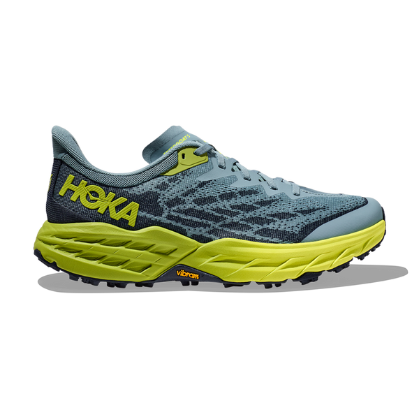 HOKA Men's Speedgoat 5 Wide Stone Blue/Dark Citron