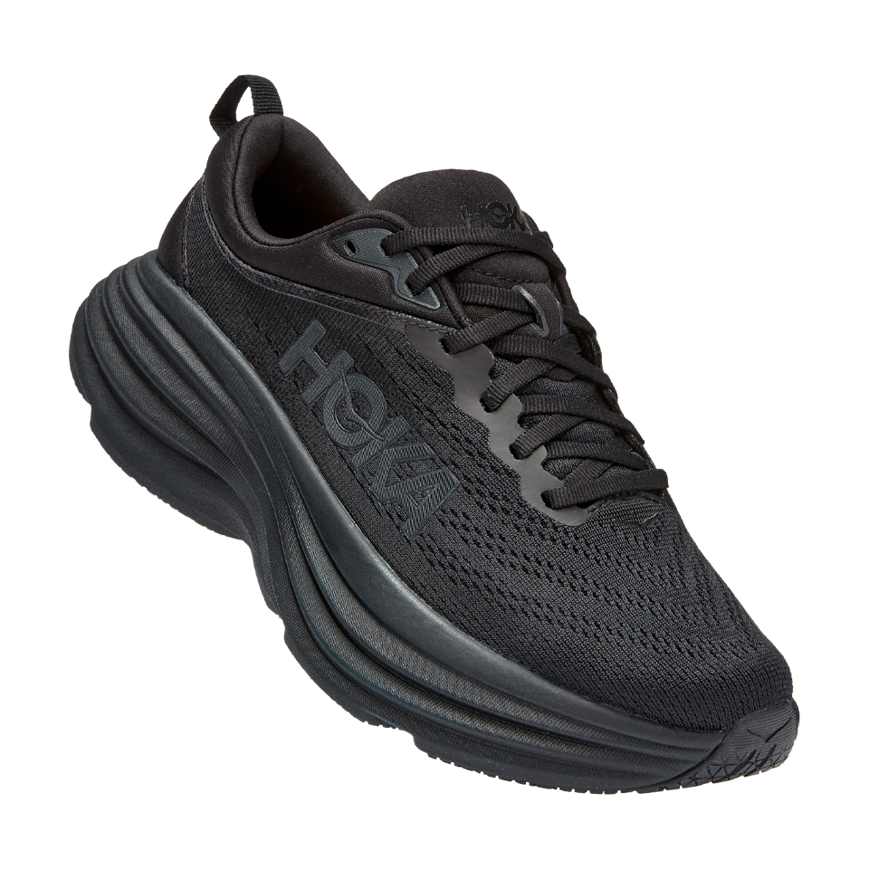 HOKA Women's Clifton 8 Black/White / 10.5