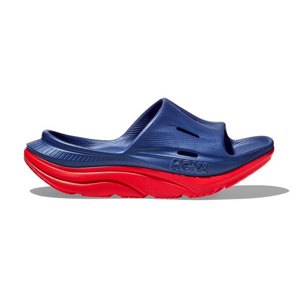 HOKA All Gender ORA Slide 3 Bellwether Blue/Red Alert