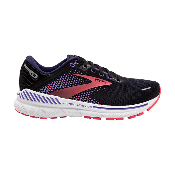 Brooks Women's Adrenaline GTS 22 B Width Black/Purple/Coral