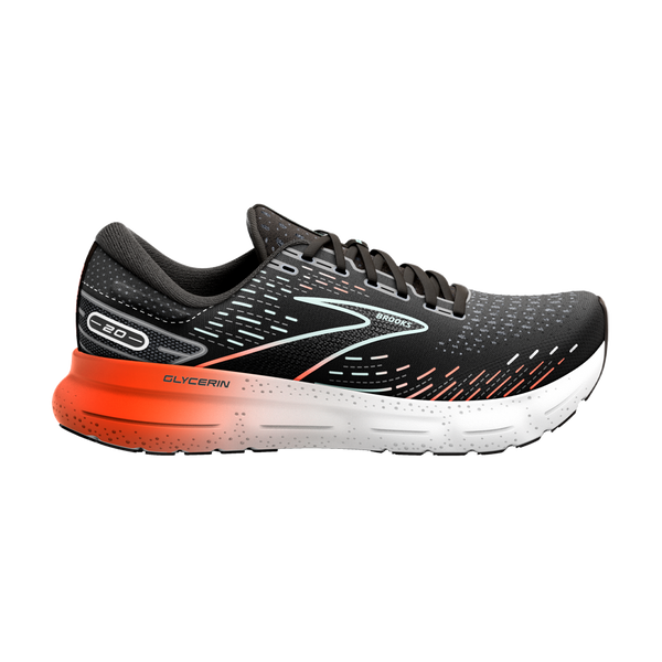 Brooks Women's Glycerin 20 B Width Black/Red/Opal