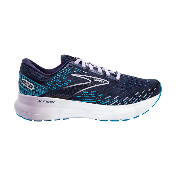 Brooks Women's Glycerin 20 B Width Peacoat/Ocean/Pastel Lilac