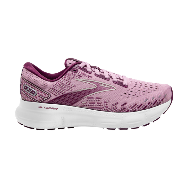 Brooks Women's Glycerin 20 B Width Mauve/Grape Wine/Grey