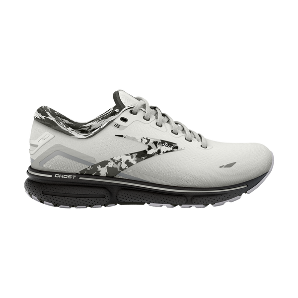 Brooks Women's Ghost 15 B Width White/Ebony/Oyster