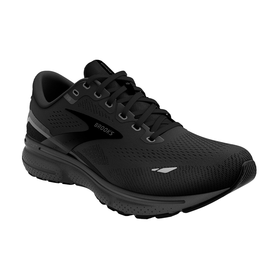 Brooks Women s Ghost 15 D Width Black Black Ebony Play Stores Inc