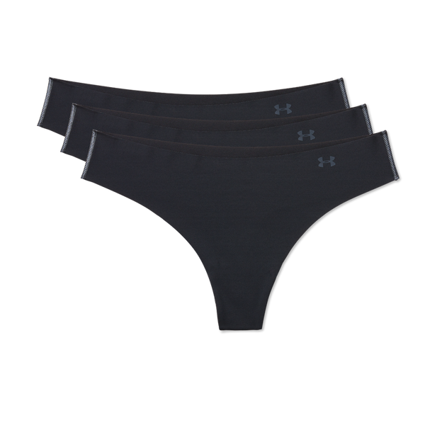 Under Armour Women's UA Pure Stretch Thong 3-Pack Black