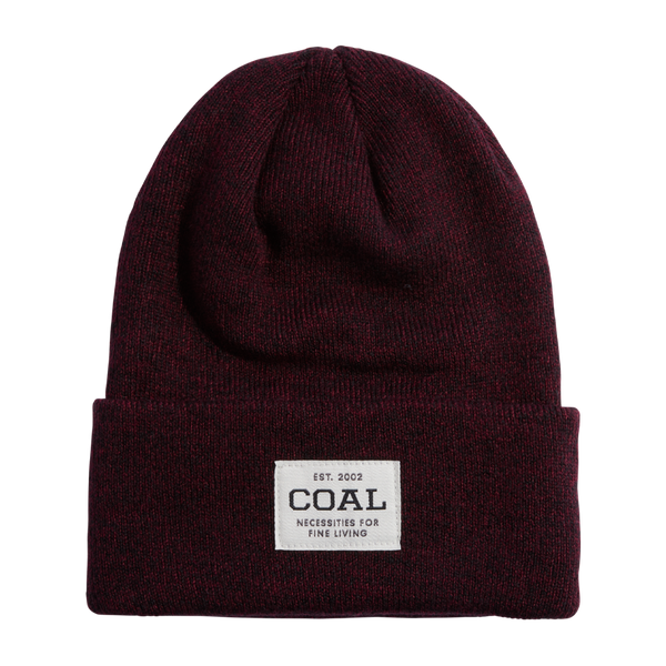Coal The Uniform Recycled Knit Cuff Beanie Dark Burgundy Marl